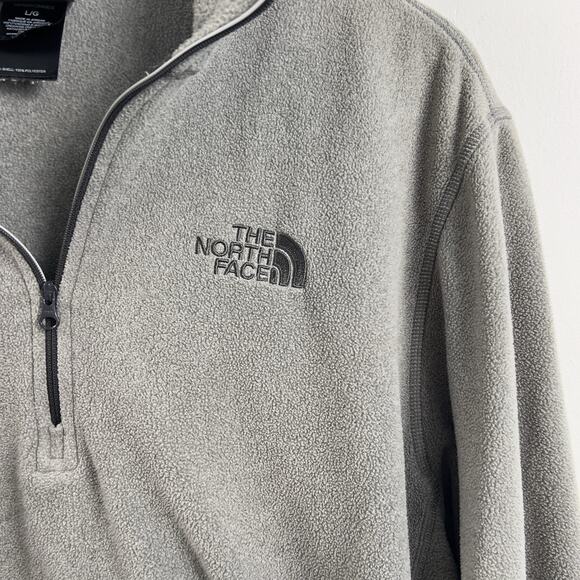 The North Face Fleece 1/4 Zip Grey Men’s Size Large Pullover - Picture 3 of 7